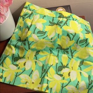 JCrew Daffodil Print Cotton Mini Skirt